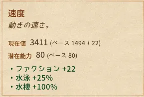 Elin 水泳 水棲 速度ボーナス 計算式 強い 弱い おすすめ 攻略 Wiki